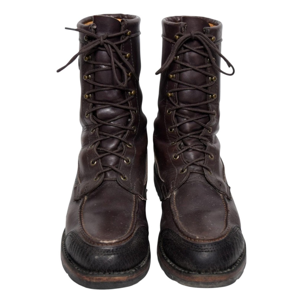 Orvis Matterhorn Upland Hunting Boots Mens 13 D Brown Leather Vibram Made In USA - Picture 2 of 11